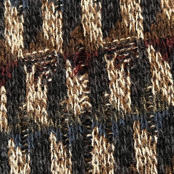 Vintage 90s Cosby Style Sweater Textured Knit Abstract Pattern Pullover Men's S - Picture 9 of 10